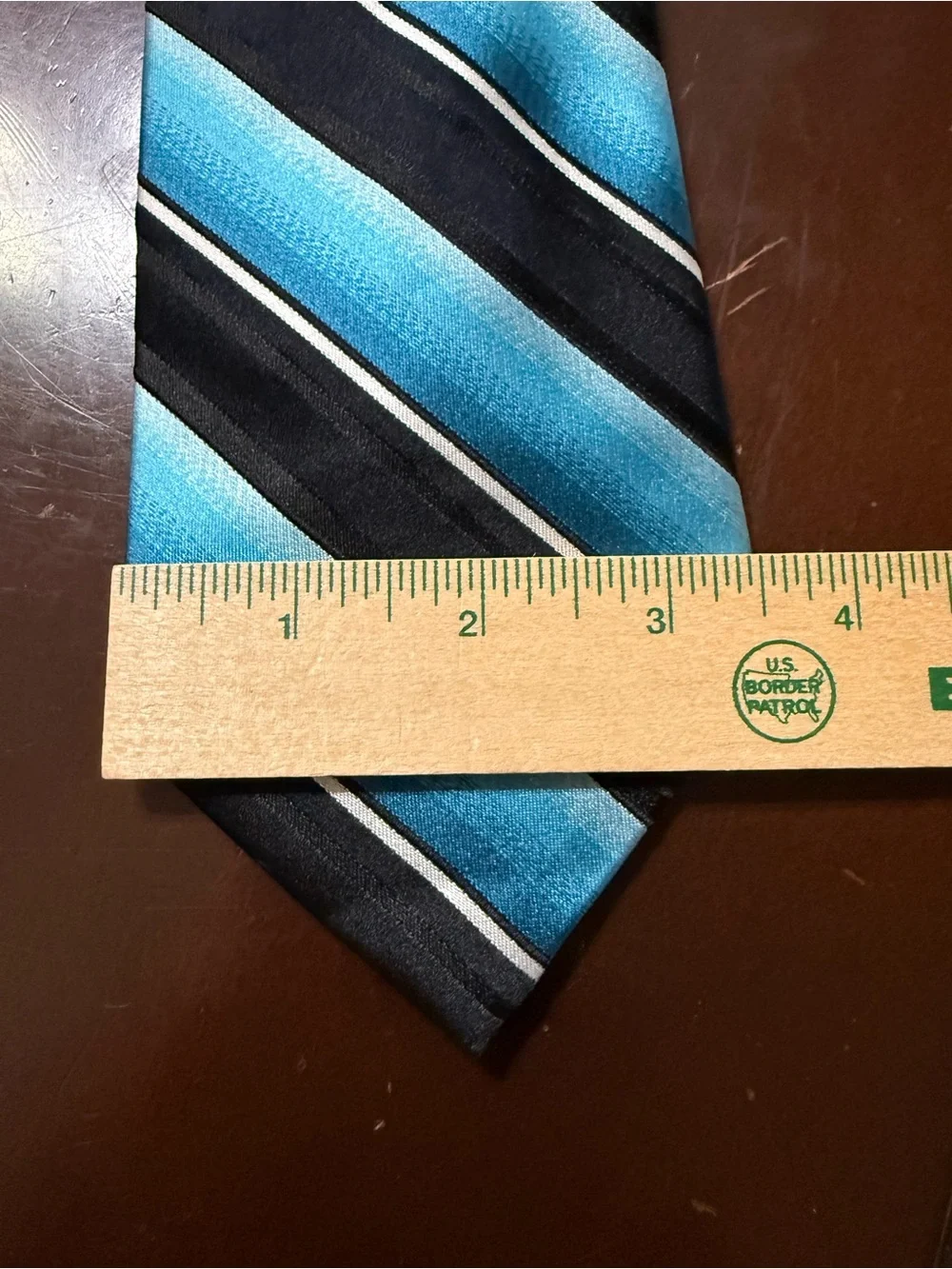 Chaps Blue & Black Striped Tie